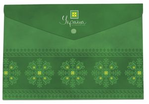 Папка-конверт на кнопці А4 Україна - мій улюблений стиль Optima O35201 - Фото 1