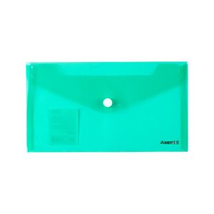 Папка-конверт на кнопці DL прозора Axent 1414-20-A асорті