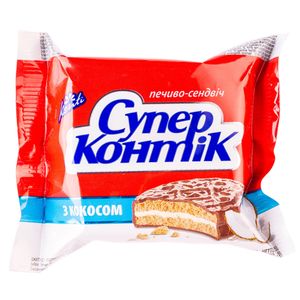 Печенье Супер-Контик с кокосом в молочном шоколаде 50г 10159827