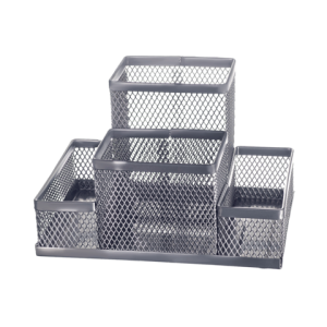 Підставка-органайзер Buromax 154x103x100мм металевий срібний BM.6246-24