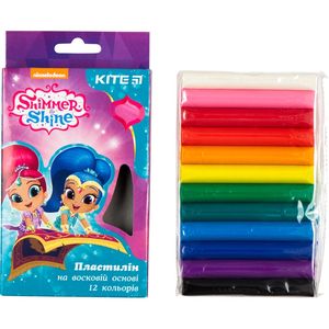 Пластилин мягкий 12 цветов Shimmer&Shine Kite SH18-086 - Фото 1
