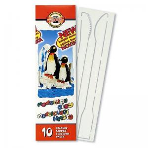Пластилин Пингвины 200г 10 цветов картонная упаковка KOH-I-NOOR 131506