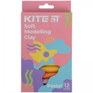 Пластилін восковий Kite Fantasy Pastel K22-086-2P 12 кольорів 200 г
