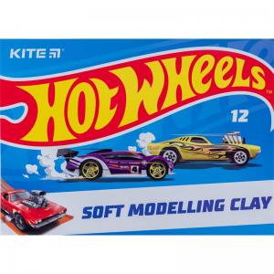 Пластилін восковий Kite Hot Wheels HW23-1086 12 кольорів 240 г