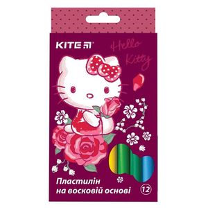 Пластилін восковий 12 кольорів Hello Kitty Kite HK19-086