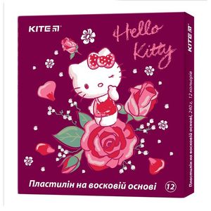 Пластилін восковий 12 кольорів Hello Kitty Kite HK19-1086