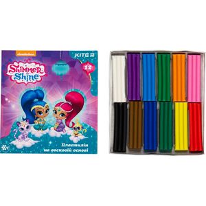 Пластилін восковий 12 кольорів Shimmer&Shine Kite SH18-1086 - Фото 1