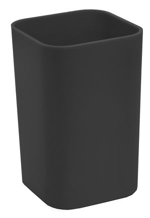 Подставка для ручек канцелярская квадратная пластик E81671 черный