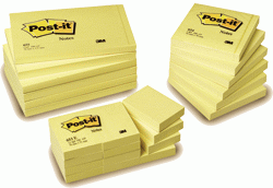 Post-it 76x76 мм, жовті 3M 654
