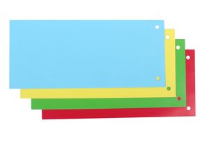 Разделитель картонный цветной 240х105 мм 100 штук Economix E30809