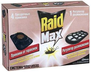 Raid МАХ4 приманка для тараканов с регулятором размножения 0158920