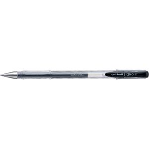 Ручка гелева uni-ball Signo fine 0.7 мм чорна UM-100. 07 - Фото 1