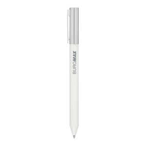 Ручка Buromax гелева автоматична PRESTIGE SILVER 0,5 мм сині чорнила BM.83102