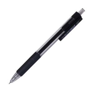 Ручка гелева автоматична TARGET, 0.5 мм, прозорий корпус з гумовим грипом, BUROMAX BM.8332
