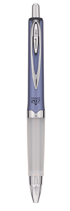 Ручка гелевая автоматическая 0.7 мм PREMIER Silver в PP футляре UMN-207GG.Box - Фото 1