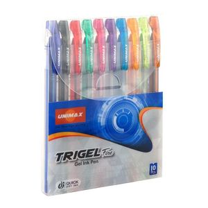 Ручка гелевая Trigel-3 набор (10шт) Unimax UX-132-20 - Фото 4