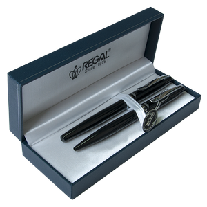 Ручка комплект (Н+Ш) у подарунковому футлярі L, чорний Regal R284200.L.BR
