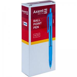 Ручка шариковая автоматическая AXENT Delta DB2031-02 0.7 мм синяя ассорти - Фото 2