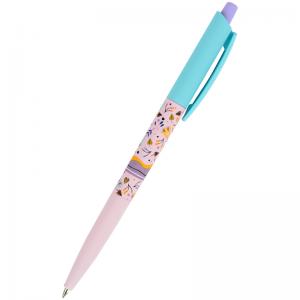 Ручка шариковая автоматическая Flowers синяя AXENT AB1090-25-A