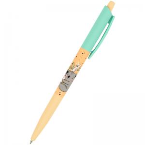 Ручка шариковая автоматическая Koala синяя AXENT AB1090-33-A