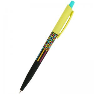 Ручка шариковая автоматическая Neon mosaic синяя AXENT AB1090-26-A