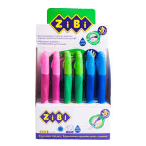 Ручка шариковая для правши с резиновым грипом, KIDS Line ZiBi ZB.2000-01