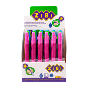 Ручка кулькова для шульги з гумовим грипом, KIDS Line ZiBi ZB.2001-01