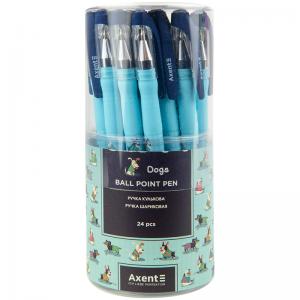 Ручка кулькова Dogs синя AXENT AB1049-31-A - Фото 1