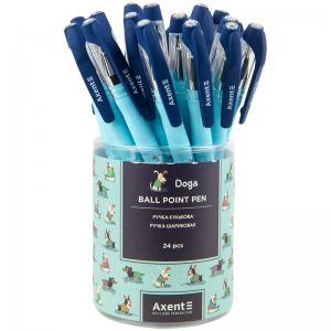 Ручка кулькова Dogs синя AXENT AB1049-31-A - Фото 3