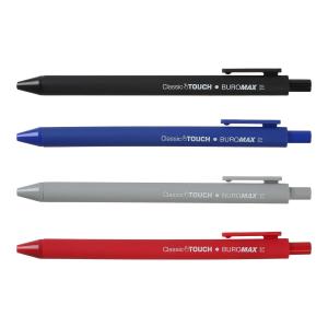 Ручка масляна автоматична 0.5 мм Rubber Touch асорті корпусів BUROMAX BM.8363-01