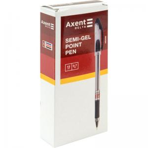 Ручка масляна червона AXENT DB2062-06 - Фото 1