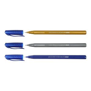 Ручка масляна ORION 0.5 мм синя BUROMAX BM.8366-01