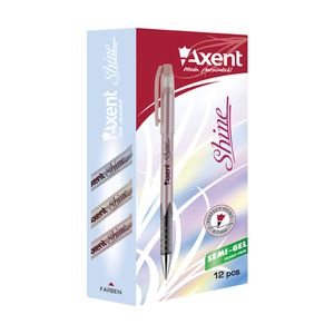 Ручка масляна Shine 0.7 мм Axent AB1063-02-А синя - Фото 4