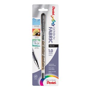 Ручка ролер для текстилю BN15 чорна Pentel BN15-АТ - Фото 2