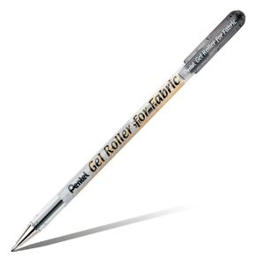 Ручка ролер для текстилю BN15 чорна Pentel BN15-АТ
