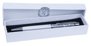 Ручка шариковая Black Diamond с кристаллами в подарочном футляре LS.401016 Langres - Фото 3