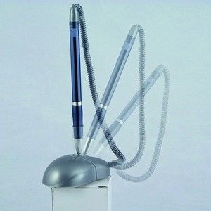 Ручка шариковая на подставке Axent Desk Pen AB1019 с ограничительным шнуром синяя