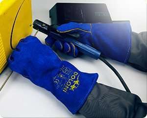 Рукавицы Краги 4508 сварочные с подкладкой, синие, размер Xl, Doloni, 0145718 - Фото 1