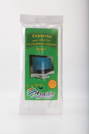 Серветки для LCD/TFT і плазмових екранов в пакеті 20 шт. Arnika 30701 - Фото 1