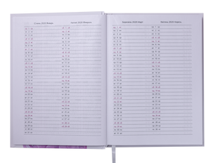 Ежедневник датированный 2020 ALLURE, A6, 336 стр., BUROMAX BM.2567 - цвет: лавандовый