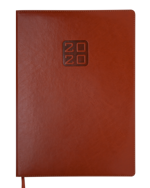 Щоденник датований 2020 BRAVO (Soft), А4, BUROMAX BM.2740 - колір: коньячний