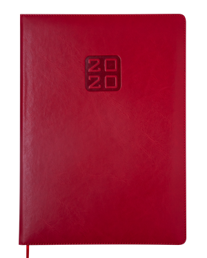 Щоденник датований 2020 BRAVO (Soft), А4, BUROMAX BM.2740 - колір: червоний