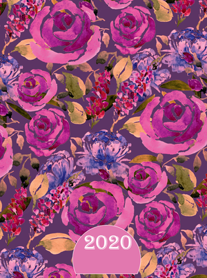 Ежедневник датированный 2020 ESTILO, A5, 336 стр., BUROMAX BM.2165 - цвет: розовый