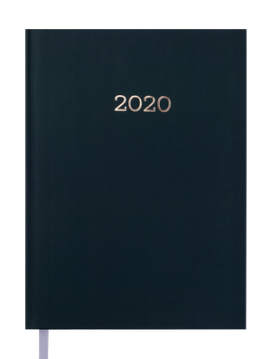 Ежедневник датированный 2020 MONOCHROME, A5, BUROMAX BM.2160 - цвет: синий