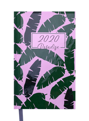Щоденник датований 2020 PARADISE, A6, 336 стор, BUROMAX BM.2571 - колір: бордовий