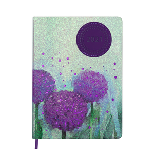 Ежедневник датированный 2021 CHERIE, A5, BUROMAX BM.2182 - цвет: фиолетовый
