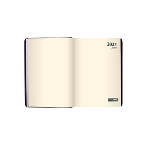 Ежедневник датированный 2021 DONNA, A5, BUROMAX BM.2154 - цвет блока: кремовый