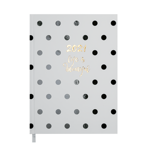 Ежедневник датированный 2021 ELEGANT, A5, BUROMAX BM.2177 - материал обложки: полиграфическая