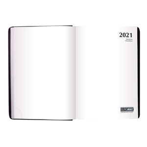 Ежедневник датированный 2021 FANCY, A5, BUROMAX BM.2169 - цвет блока: белый