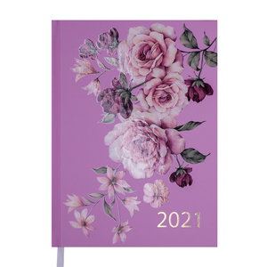 Ежедневник датированный 2021 FILLING, A5, BUROMAX BM.2162 - цвет: розовый